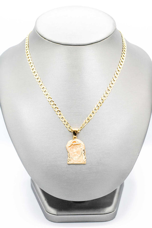 JESUS PENDANT & CUBAN LINK CHAIN