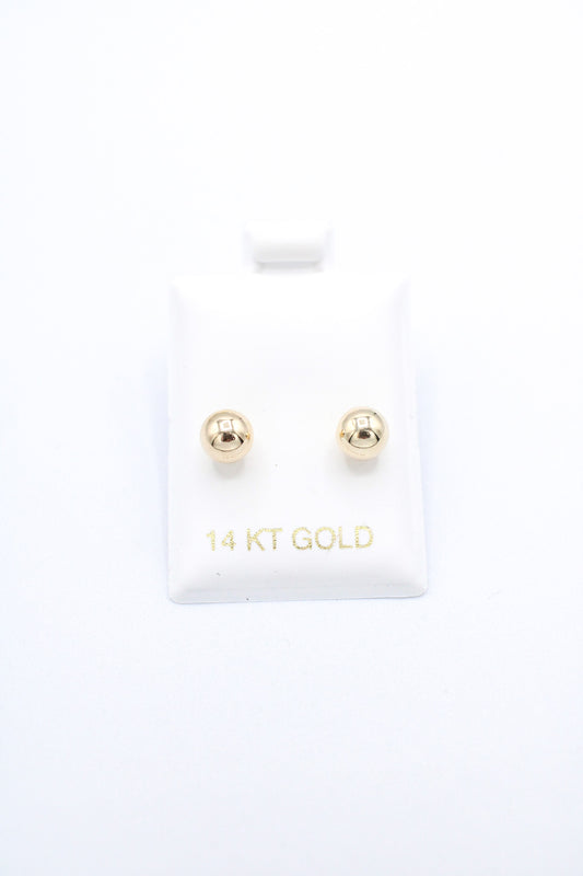 14K Ball Stud Earrings 5.75mm A.J™️