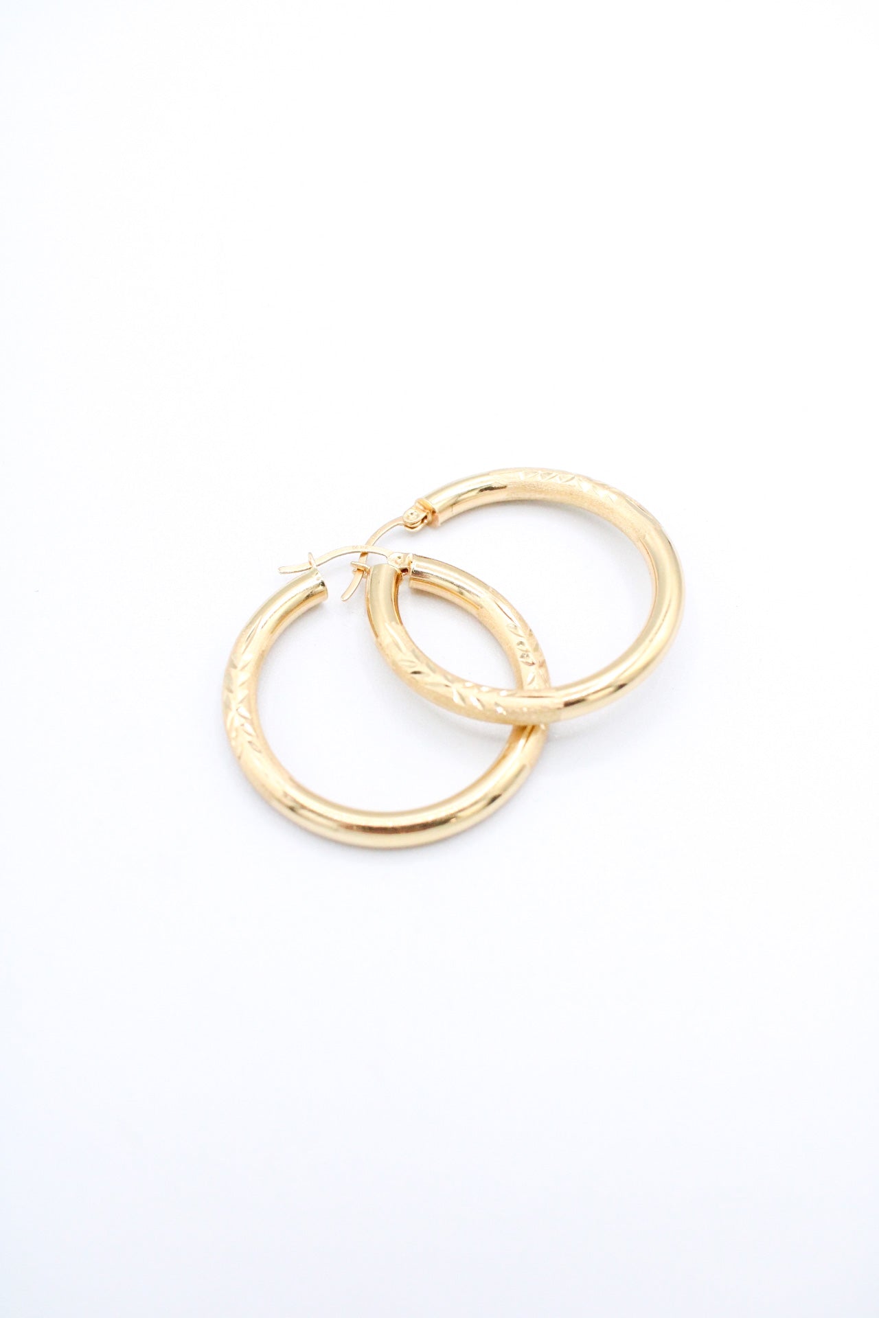 14K Gold Hoop Earrings 35mm A.J™️