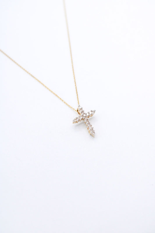 💎 14K Diamond Cross Necklace A.J™️