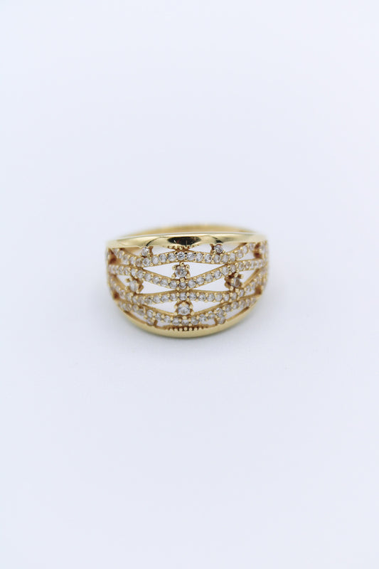 14K GOLD EVIL EYE RING