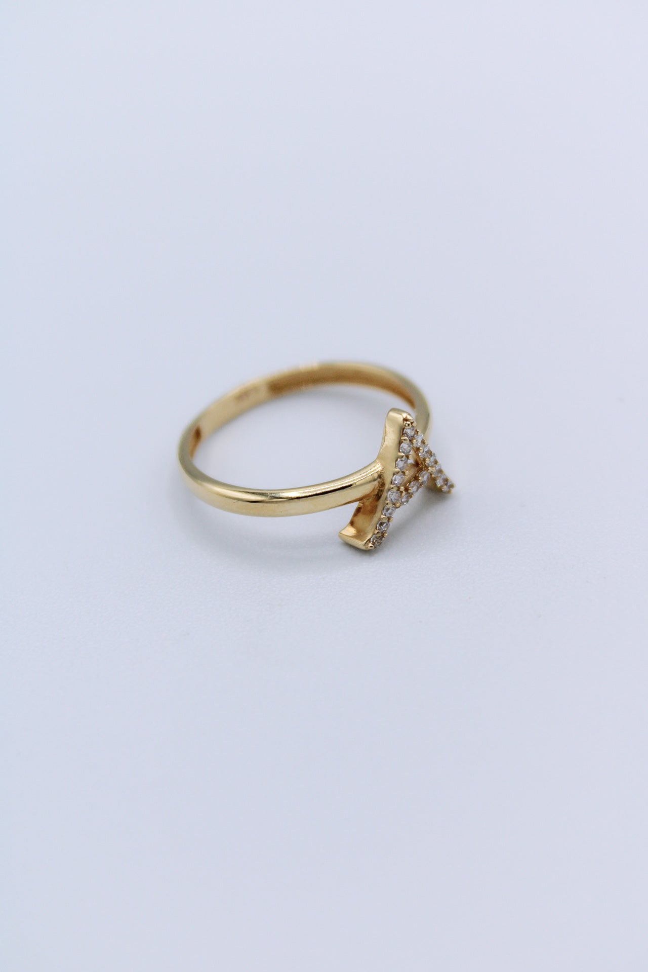 14K GOLD PERSONALIZED A LETTER RING