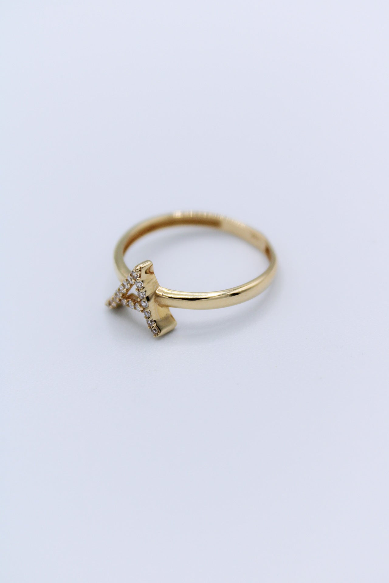 14K GOLD PERSONALIZED A LETTER RING