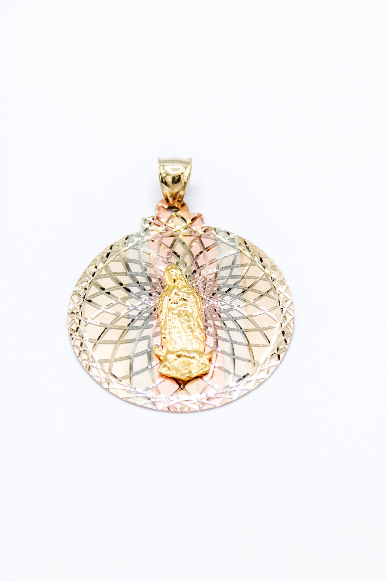 BIG VIRGEN MARY PENDANT 14K