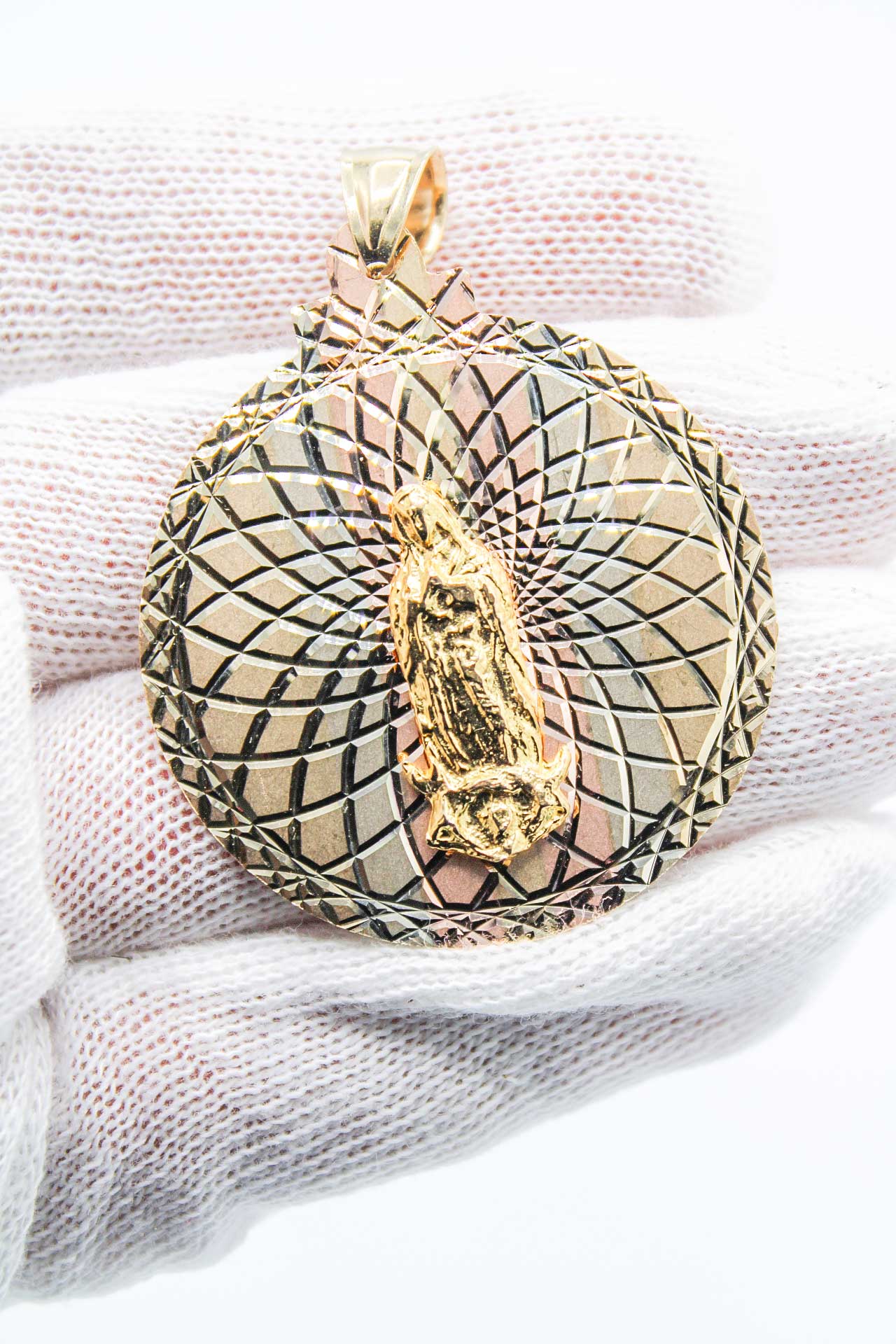 BIG VIRGEN MARY PENDANT 14K