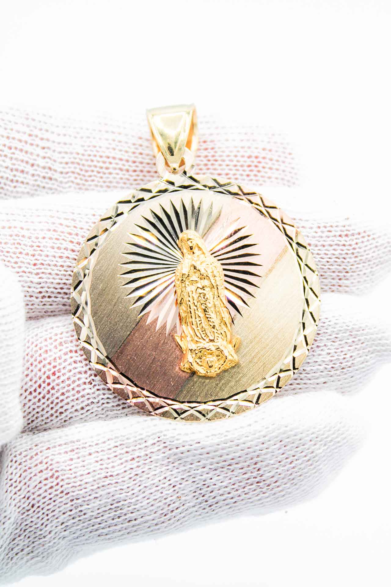 BIG VIRGEN MARY PENDANT 14K