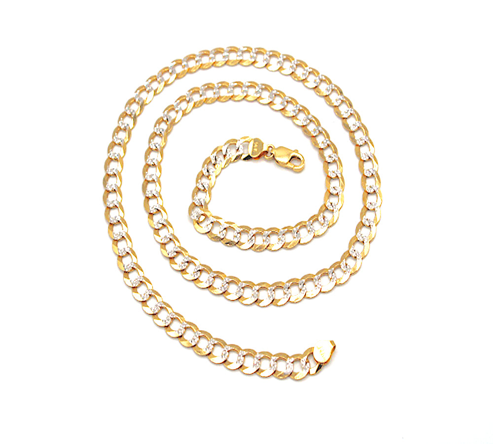 🆕 14K Two Tones Cuban Chain