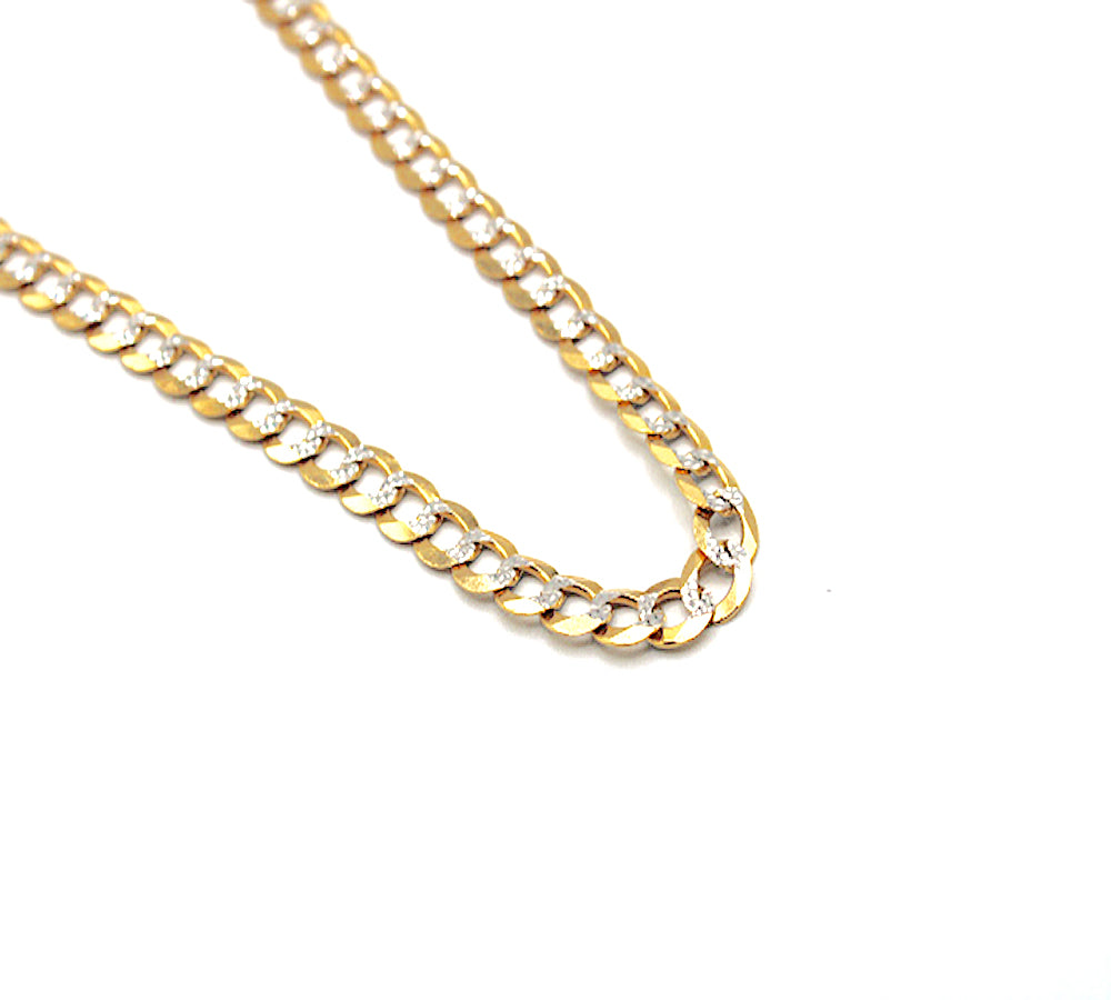 🆕 14K Two Tones Cuban Chain